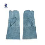 Welding Gloves Manufacturer - Three-finger Double-layer Thickened Cowhide Two-layer Anti-skid Heat Insulation