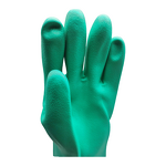 Industrial Nitrile Gloves Manufacturer - Customized 50cm Green Medium Thickness Durable Acid Alkali & Cutting Resistant