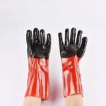 Labor Protection Gloves Manufacturer - Two-colour Particle Anti-skid PVC Immersion Open