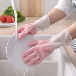 Dishwashing Gloves Manufacturer - Morandi Gradient Colour Household Kitchen Short Waterproof Non-slip
