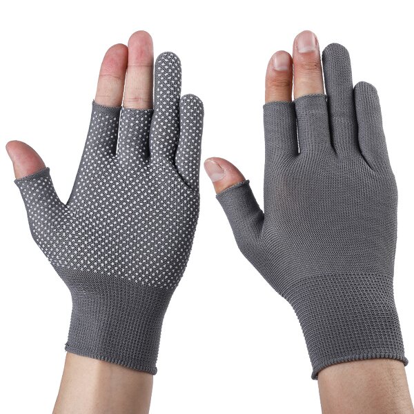 Work Gloves Manufacturer - 3 Finger Polyester Dot Bead for Cycling Fishing Gardening Labor Household
