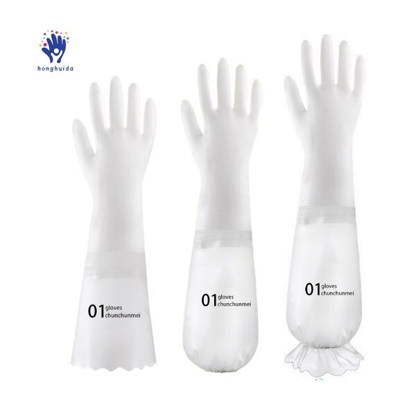 Laundry Gloves Manufacturer - Thickened Winter Waterproof PVC Anti-skid Medium Thickness Customisable Pattern