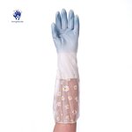 Cleaning Gloves Manufacturer - Two-Colour Gradient PVC Housework Dishwashing Winter Oil-Proof Waterproof Thickened