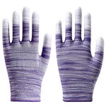 Labor Protection Gloves Manufacturer - PU Coated Finger Dust-free Anti-static Stripe Print Pastoral