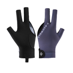 Snooker Billiard Glove Manufacturer - AG011 Exposed Three Fingers Ice Silk Breathable Non-slip Left Hand Single