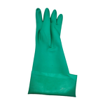 Industrial Nitrile Gloves Manufacturer - Customized 50cm Green Medium Thickness Durable Acid Alkali & Cutting Resistant