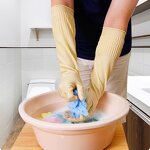 Dishwashing Gloves Manufacturer - Latex Reusable Waterproof Cow Tendon Thick 38cm Lengthened for Laundry Women