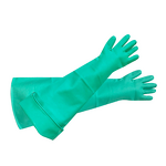 Laboratory Gloves Manufacturer - Nitrile Rubber Green 800mm 0.55mm Thick Anti-Slip Chemical Resistant for Glove Box