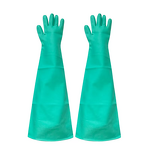 Laboratory Gloves Manufacturer - Nitrile Rubber Green 800mm 0.55mm Thick Anti-Slip Chemical Resistant for Glove Box