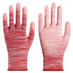 Labor Protection Gloves Manufacturer - PU Coated Palm Zebra Pattern No Anti-static Stripe for Garden