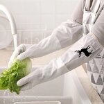 Laundry Gloves Manufacturer - Thickened Winter Waterproof PVC Anti-skid Medium Thickness Customisable Pattern