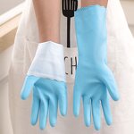 PVC Flocking Gloves Manufacturer - Medium Thickness Thickened Winter Waterproof Anti-skid Custom Color Laundry Dishwashing