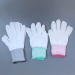 Work Gloves Manufacturer - Dust-Free Anti-Static Polyester Breathable Medium Custom Color White for Play All Seasons