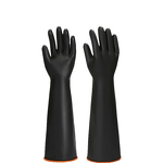 Industrial Latex Gloves Manufacturer - Black Acid Alkali Resistant Reusable Thickened Waterproof Durable Anti-skid