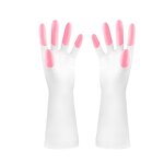 Household Gloves Manufacturer - White Coated PVC Housework Cleaning Kitchen Dishwashing Waterproof Durable Safety