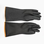 Latex Gloves Manufacturer - Reusable Thick Waterproof Acid Alkali Resistant Industrial Safety Orange Inner Black
