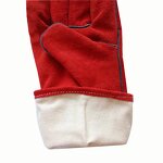 Welding Gloves Manufacturer - Labor Protection Long Seamless Plush Cowhide High Temperature Resistant Soft Wear-resistant