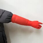 Dishwashing Gloves Manufacturer - 45cm Light Inside Rubber Latex Sanitary Waterproof Puncture Resistant