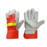 Protective Gloves Manufacturer - Two-layer Cowhide Reusable Durable Fire Half Leather Gardening Home Flame Retardant