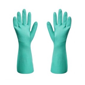 Nitrile Gloves Manufacturer - Green Oil-resistant Reusable Soft Medium for Car Cleaning Household Dishwashing