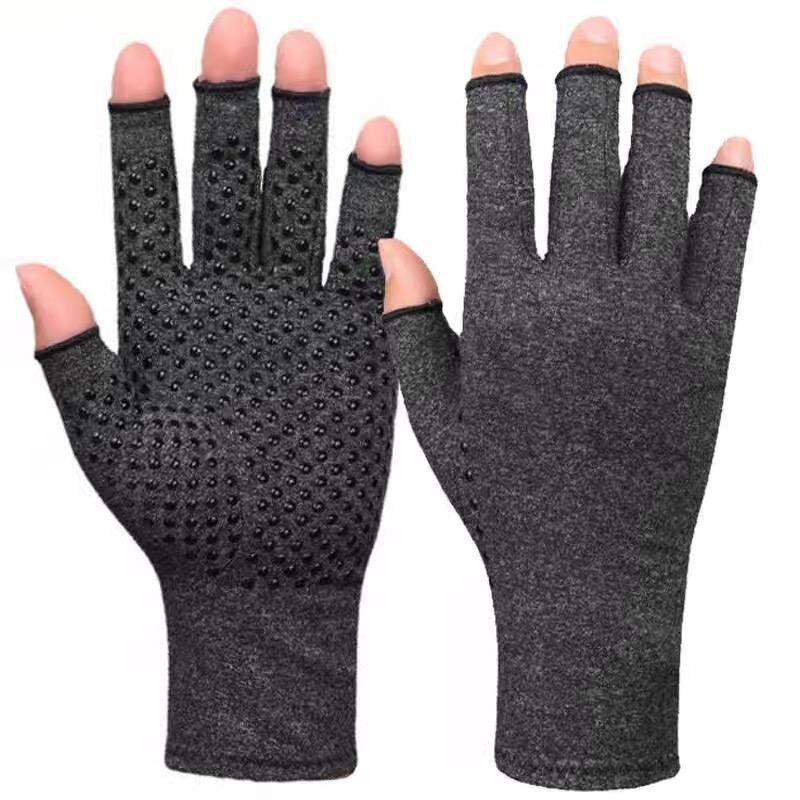 Pressure Gloves Manufacturer - Best Selling Grey Half-Finger Household for Sports Fitness Training Cycling Joint Care