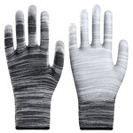 Labor Protection Gloves Manufacturer - PU Coated Palm Zebra Pattern No Anti-static Stripe for Garden