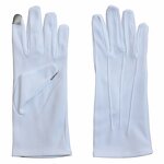 Etiquette Gloves Manufacturer - Polyester Tendon Point Plastic Belt Touch Anti-Cutting Wear-Resistant Breathable