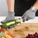 Kitchen Gloves Manufacturer - Hexagonal Mesh Anti-skid Cutting for Garden Slaughter Protective