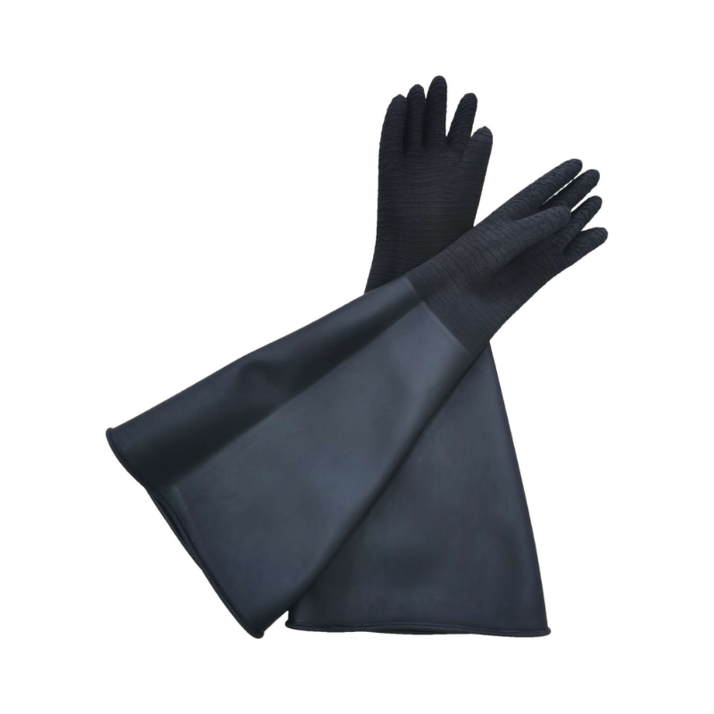 Industrial Latex Gloves Manufacturer - Thickened Black Acid Alkali Resistant Rubber Wear-resistant Anti-skid
