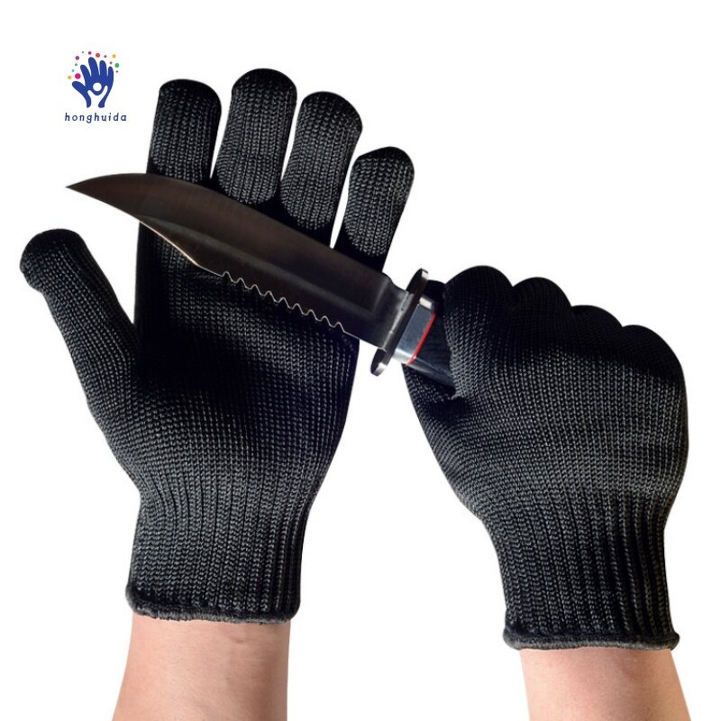 Anti-cutting Gloves Manufacturer - Level 5 Thick Polyester Steel Wire Material Anti-cut Anti-edge Anti-glass Slag