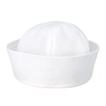 Sailor Hat Manufacturer - Round Top Flanged Brimless Striped Navy Sailor Hat Wholesale