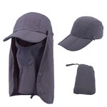 Baseball Cap Manufacturer - Hot Selling Outdoor Full Face Solid Color Cotton Sunscreen with Custom Logo Puff Printing