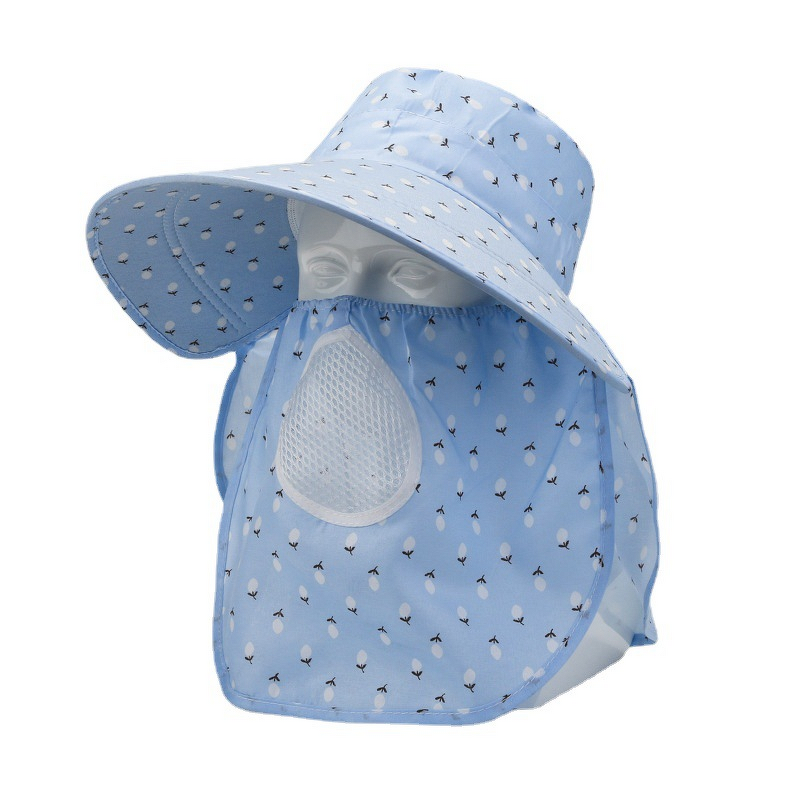 Bucket Hat Manufacturer - Summer Korean Style Women's Wide Brim Face-Shielding Sun Protection for Cycling & Tea Picking