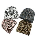 Beanies Manufacturer - Women's and Men's Winter Waterproof Double Layer Thick Knitted Leopard Pattern Slouchy