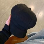Beret Hat Manufacturer - Solid Color Korean Version Duck Tongue New Versatile Octagonal Design Spring and Autumn Trendy