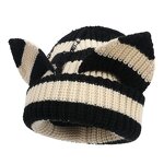 Knitted Hat Manufacturer - Fashion Adult Women's Devil Ear Thickened Full Acrylic Hot Selling Export Digital Printing