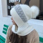 Scarf Hat Manufacturer - Women's Fashion Autumn Winter Thickened Plush Warm and Windproof with Ear Protection