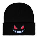 Knitted Hat Manufacturer - Autumn Winter New Anime Cartoon Big Mouth Red Eyes Embroidered Warm 3D Embroidered
