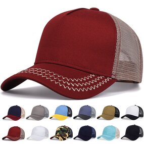 Trucker Hat Manufacturer - Wholesale High Quality Blank 5 Panel Polyester Mesh Custom Embroidery for Man and Woman