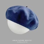 Beret Cap Manufacturer - Women's Woolen Korean Retro Artistic Hat Solid Color for Fall Winter Casual Applicable