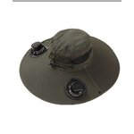 Fisherman Hat Manufacturer - High Wind Power Sun Protection Solar Powered Long Endurance Charging Fan Quick Drying