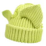 Knitted Hat Manufacturer - Fashion Adult Women's Devil Ear Thickened Full Acrylic Hot Selling Export Digital Printing