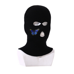 Ski Mask Manufacturer - Winter Windproof Knitted Balaclava with Butterfly Design Three-Hole for Motorcycles