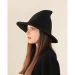 Wizard Hat Manufacturer - Halloween Foldable Knitted Regular Pointed Witch Hat for Casual Party Cross-Border Santa Hat