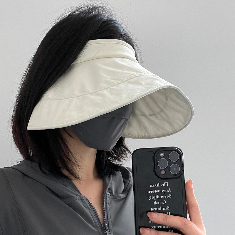 Sun Hat Manufacturer - Women's Fashionable Outdoor Foldable Large Brim with UV Protection Empty Top Breathable for Sports