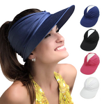 Women's Sun Hat Manufacturer - Spring Summer Outdoor Sports Beach Cycling Visor with Empty Top Nylon Polyester