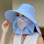 Bucket Hat Manufacturer - Summer Korean Style Women's Wide Brim Face-Shielding Sun Protection for Cycling & Tea Picking