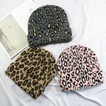 Beanies Manufacturer - Women's and Men's Winter Waterproof Double Layer Thick Knitted Leopard Pattern Slouchy