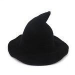 Wizard Hat Manufacturer - Halloween Witch Hat Cotton Yarn Knitted Pointed Foldable Magic Hat for Summer Casual