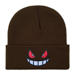 Knitted Hat Manufacturer - Autumn Winter New Anime Cartoon Big Mouth Red Eyes Embroidered Warm 3D Embroidered